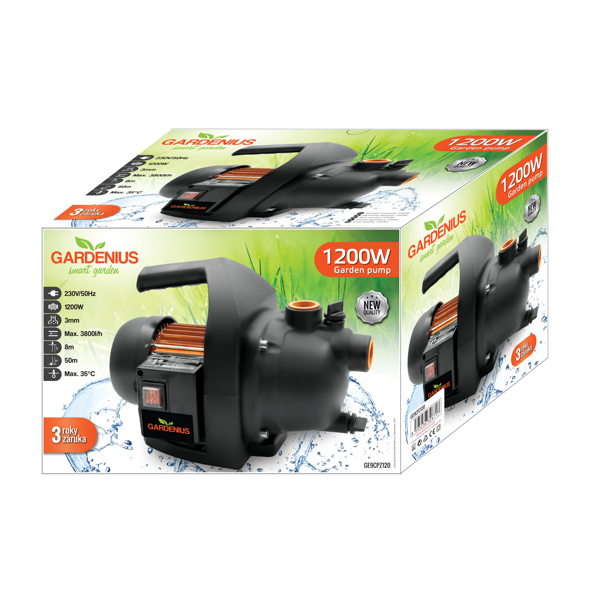 AE9CPZ120 Zahradní čerpadlo 1200 W 7,2Kg GIGA Sklad 5 AE9CPZ120