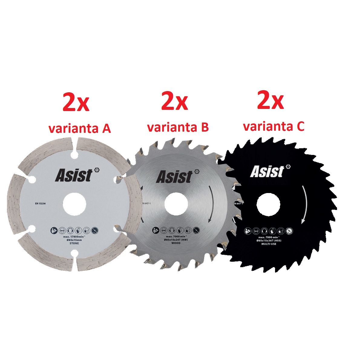 Segmentový diamantový kotouč k AE5KR55DN-BMC, 2ks ASIST AE5A020 0,1 Kg GIGA Sklad5 AE5A020