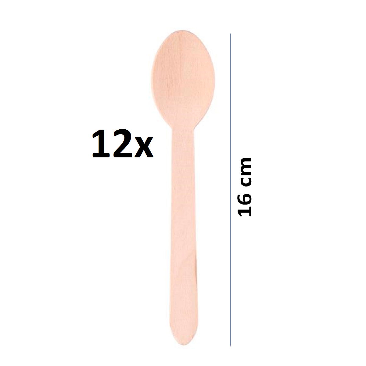 Bambusové lžíce - 12 kusů 16cm 0,07 Kg GIGA Sklad5 8711252061740