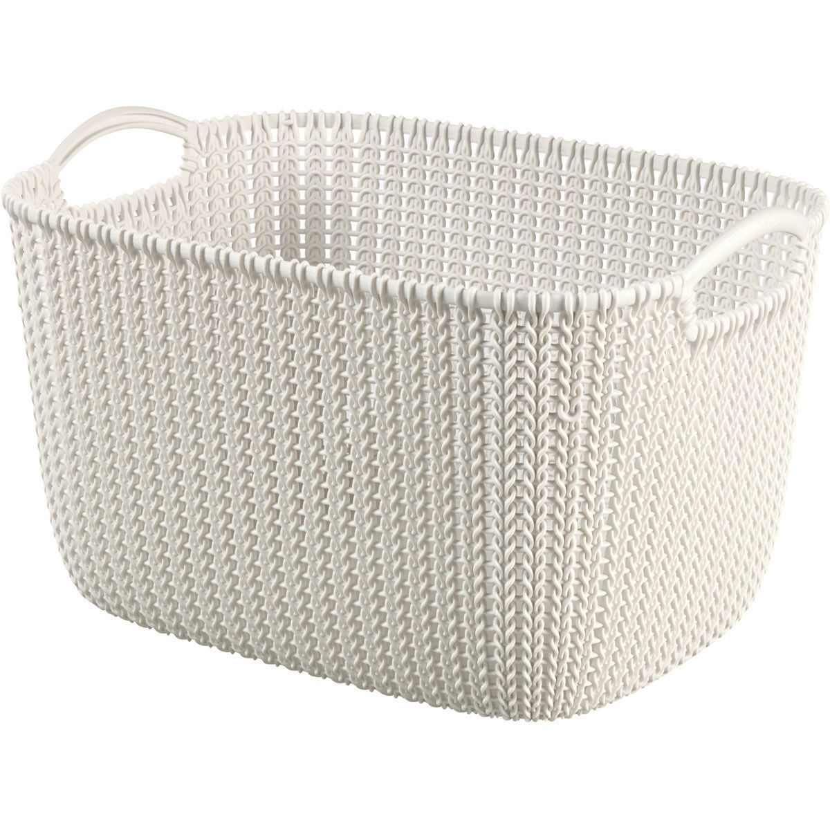 KNIT 226379 Úložný koš 19 L, bílý hranatý 0,76Kg GIGA Sklad 5 226379