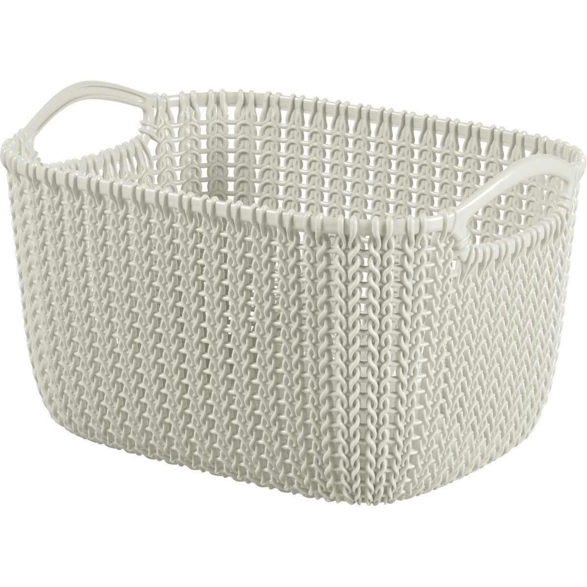 KNIT 226391 Úložný koš 8 L, bílý, hranatý 0,43Kg GIGA Sklad 5 226391