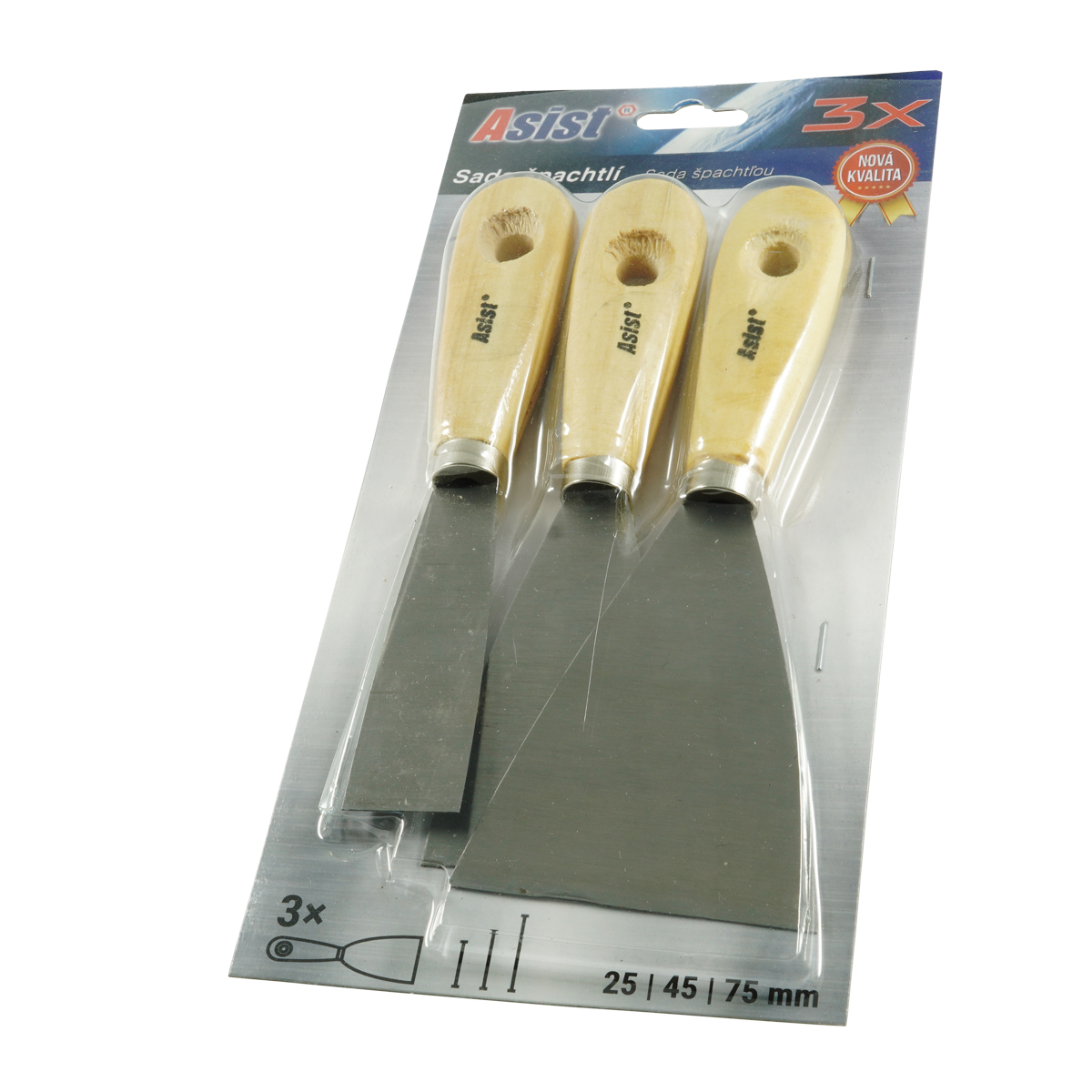 Sada špachtlí 3ks ASIST 67-1064 0,13Kg GIGA Sklad 5 67-1064