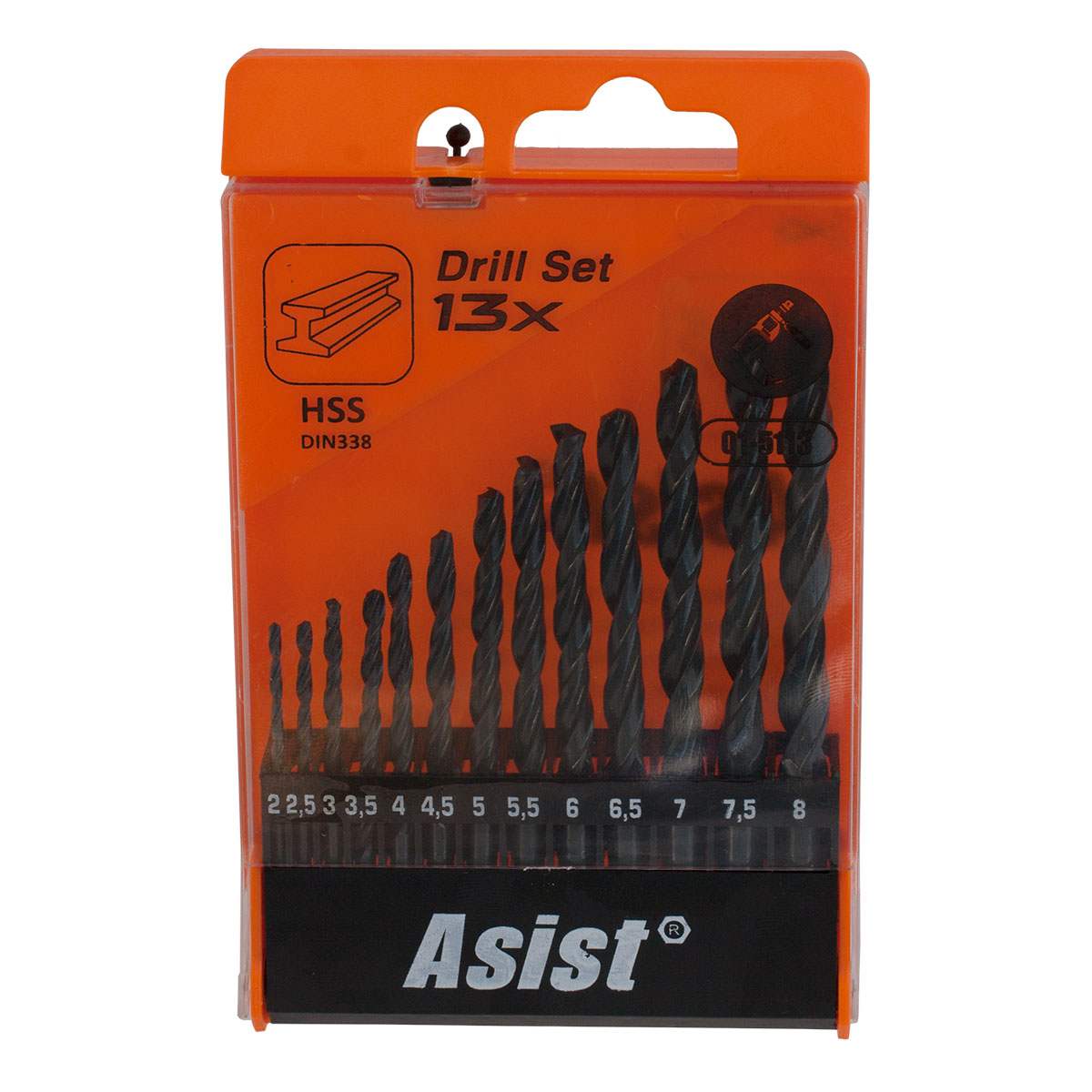 Sada vrtáků na kov, 13ks ASIST 01-5113 0,21Kg GIGA Sklad 5 01-5113