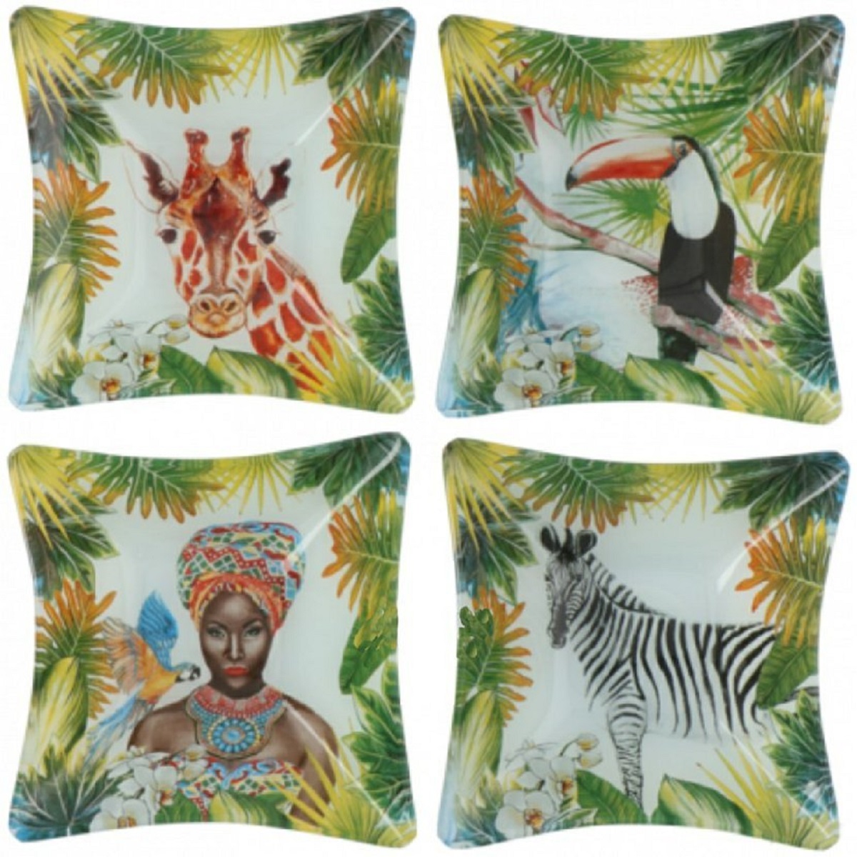 Miska dekor 15x15x5cm sklo 4druhy 0,19Kg GIGA Sklad 5 8711252164403