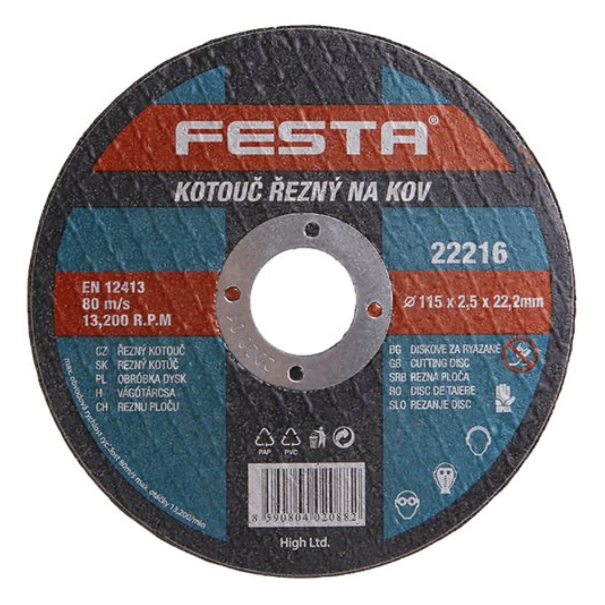 Kotouč řezný FESTA na kov 115x2.5x22.2mm 0,06Kg GIGA Sklad 5 22216
