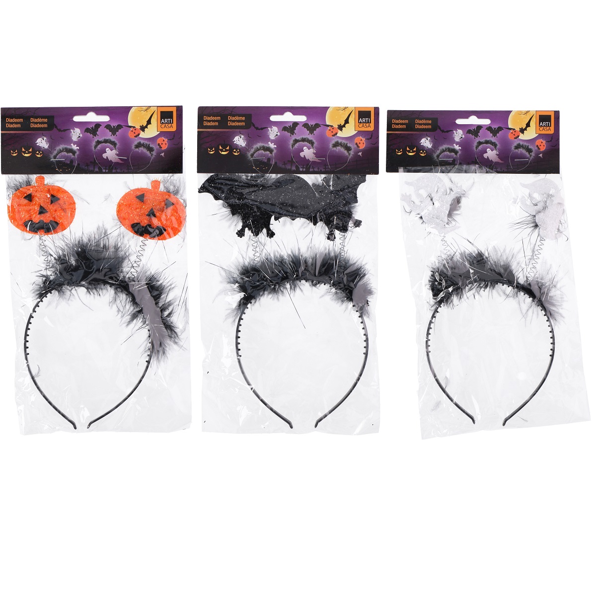 Čelenka Halloween, 3druhy 0,04 Kg GIGA Sklad5 8711252055015