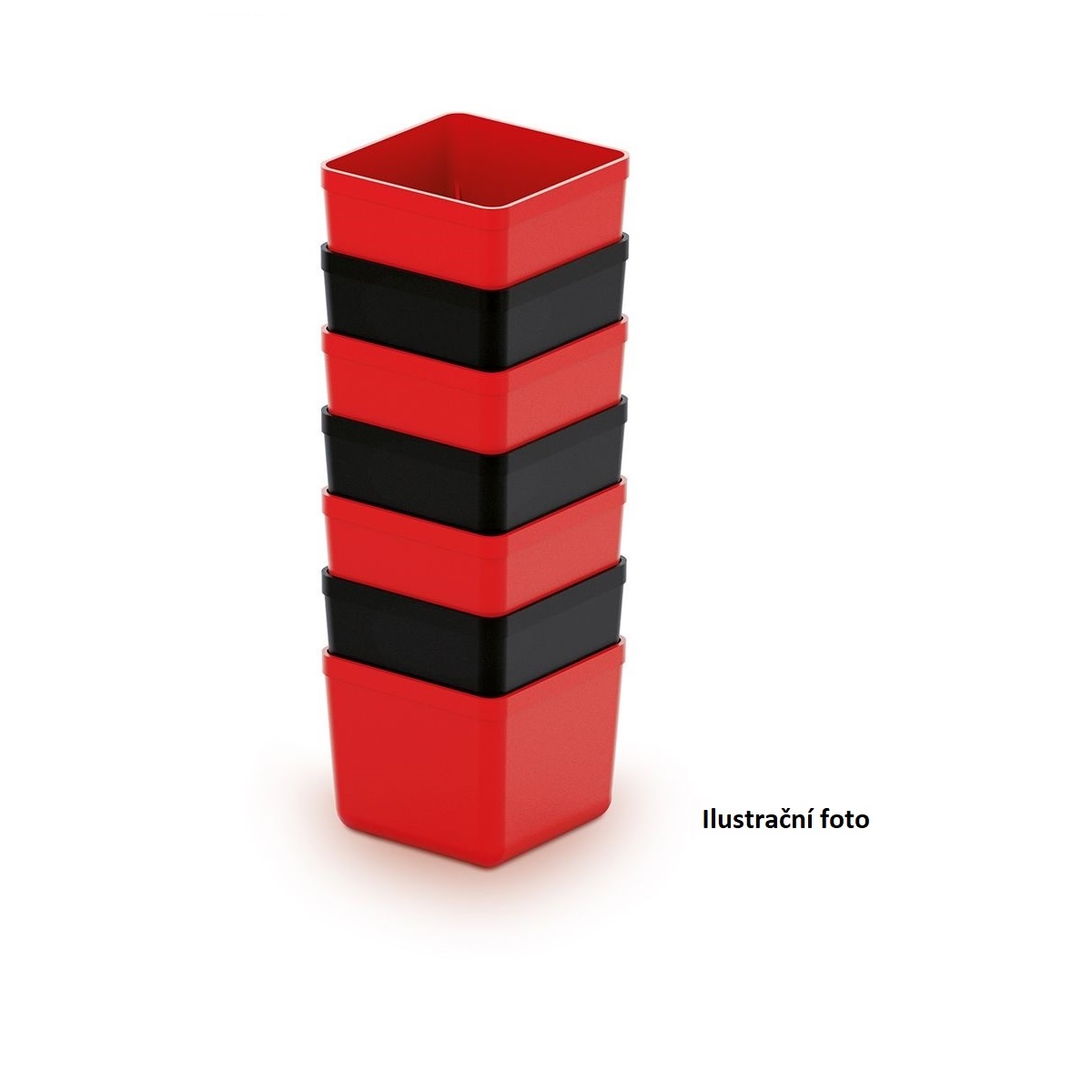 Sada 7 plastových boxů 55x55x55 mm UNITE BOX, černé 0,07Kg GIGA Sklad 5 PPKBS55-S411