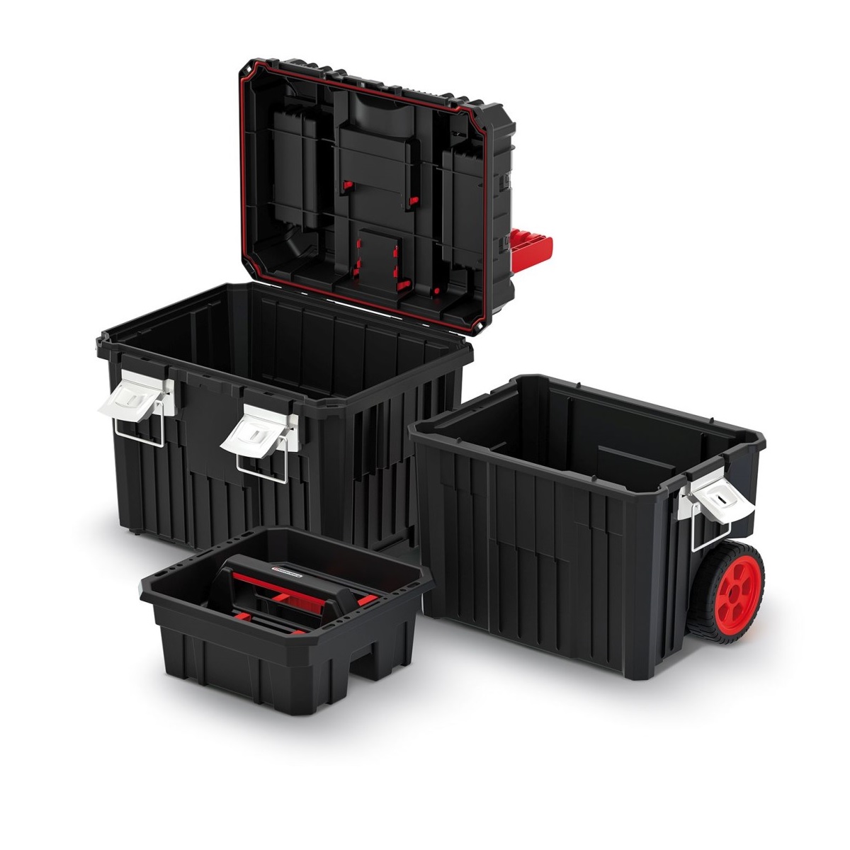 Modulární kufr HEAVY černý 450x360x640 s kovovými zámky 4,65Kg GIGA Sklad 5 PPKHVWM-S411