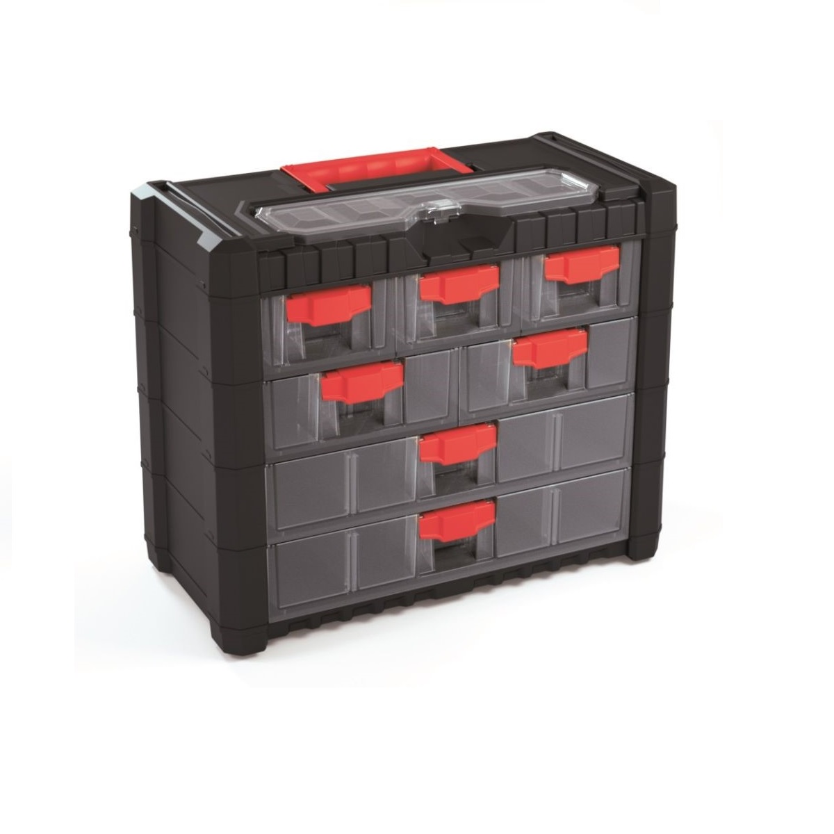 Plastový organizér závěsný MULTICASE CARGO 400x200x326 červené úchyty 2,19Kg GIGA Sklad 5 PPKMC401-S411