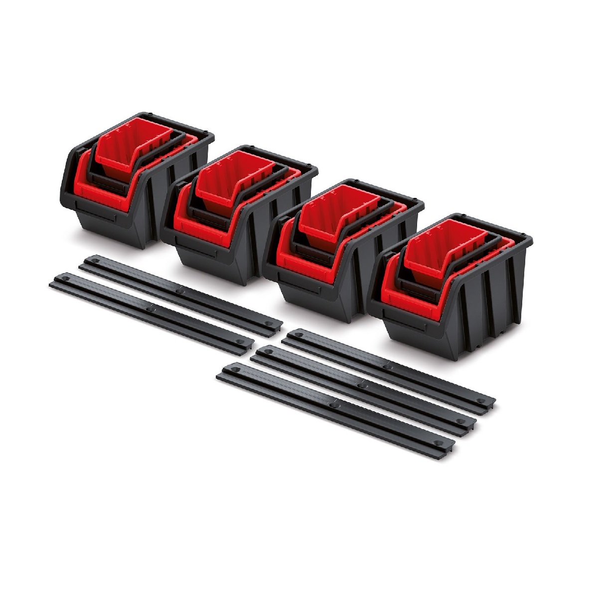 Sada boxů SETTRUCK s lištou na zeď 580x230x130 (16 boxů+5 lišt) 1,42Kg GIGA Sklad 5 PPKST16-S411_3020