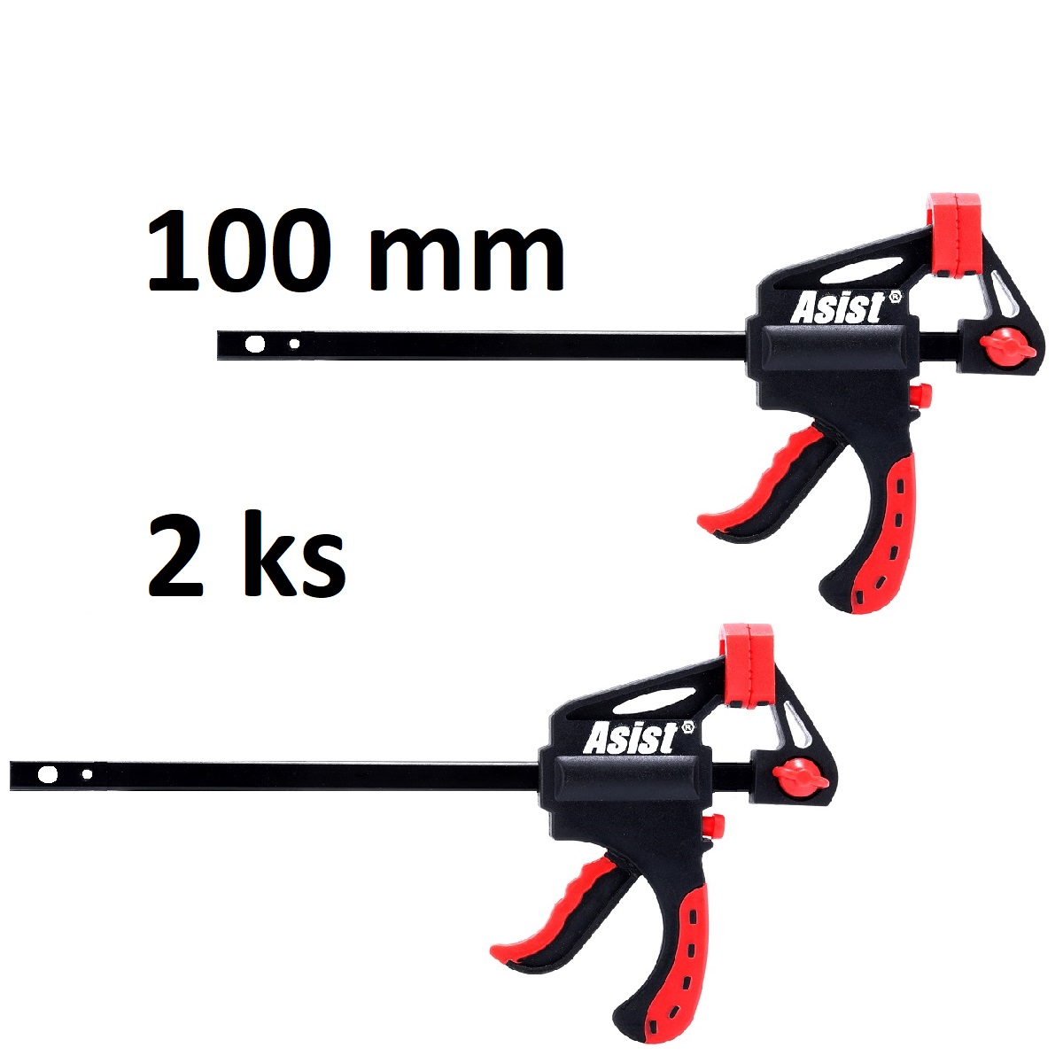 Jednoruční svěrka 100 mm - 2ks ASIST 74-2310 0,14Kg GIGA Sklad 5 74-2310