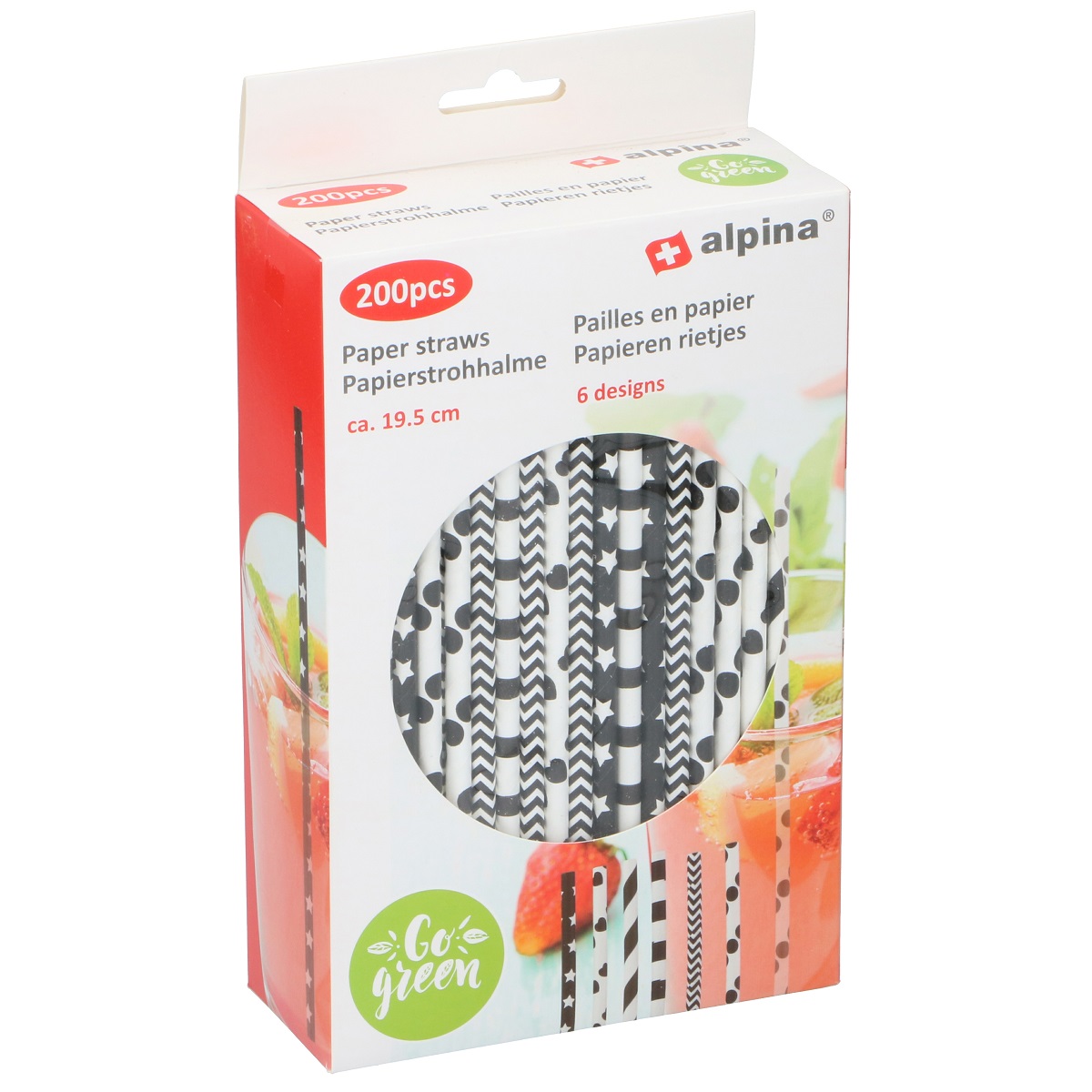 Papírová brčka na pití 200ks mix dekor 0,1Kg GIGA Sklad 5 8711252172729
