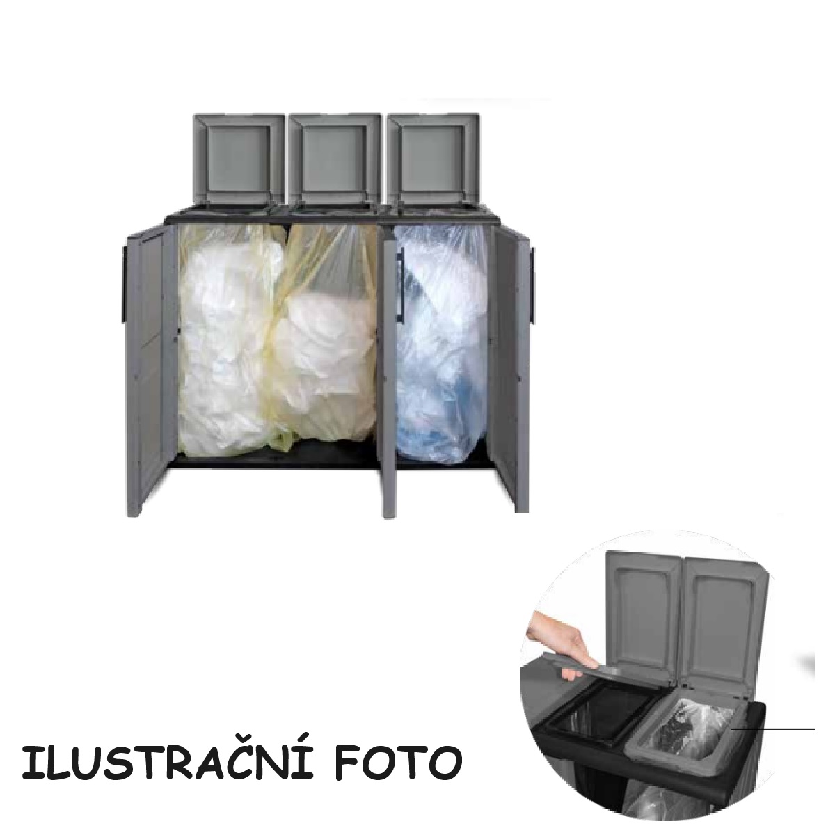 Skříň na tříděný odpad FREE, 68 cm 9,51Kg GIGA Sklad 5 ARTF71-ECO3