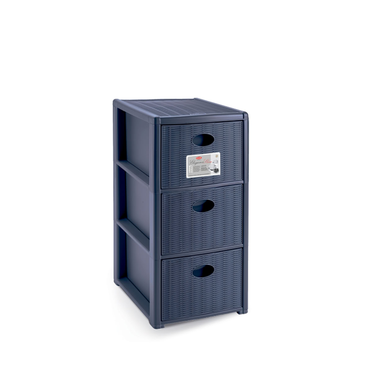 Úložný plastový regál Elegance Slim, 3 zásuvky, modrý 2,68Kg GIGA Sklad 5 D21-30253