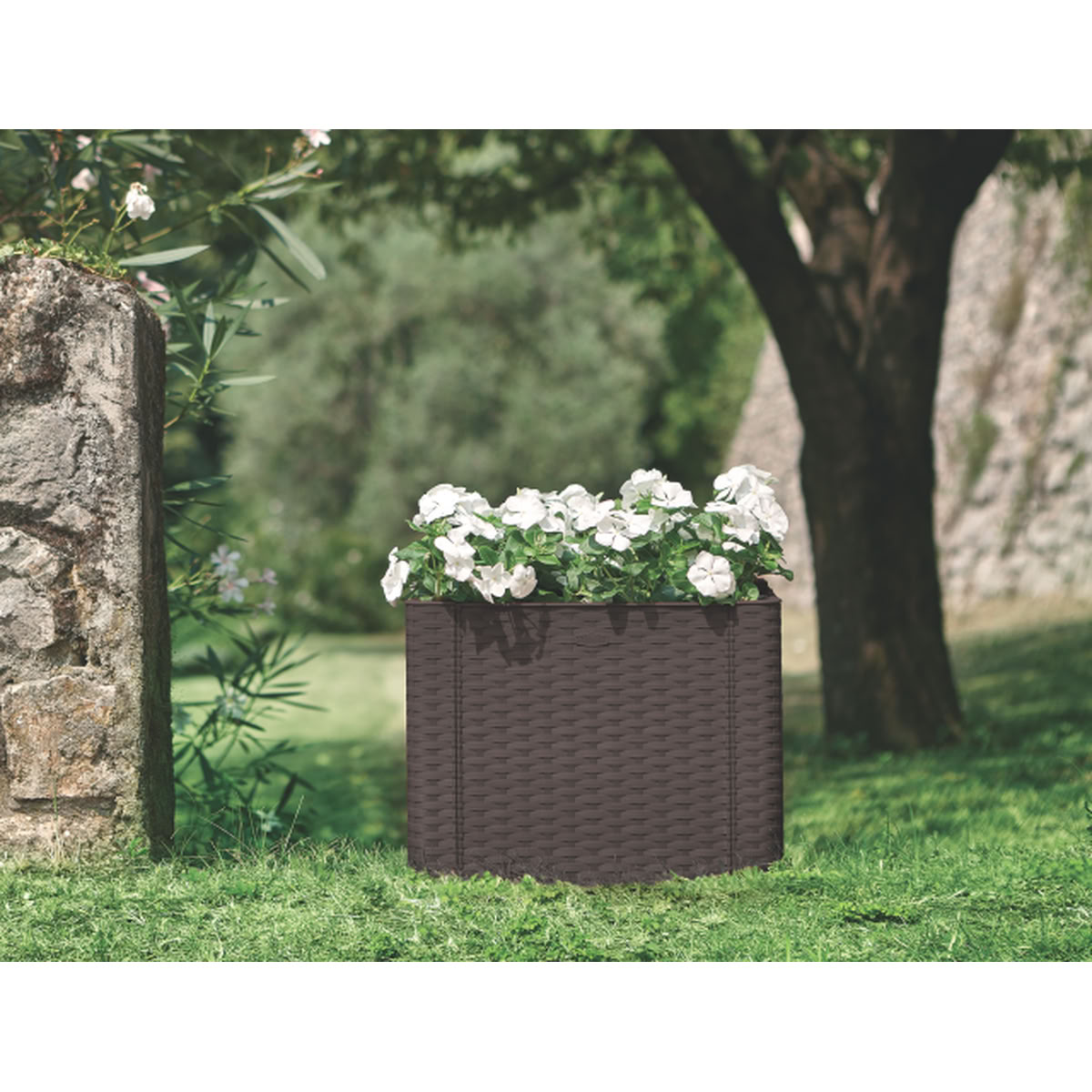 Truhlík samozavlažovací Natural Deluxe 35 l, hnědý 4,08Kg GIGA Sklad 5 D21-75701