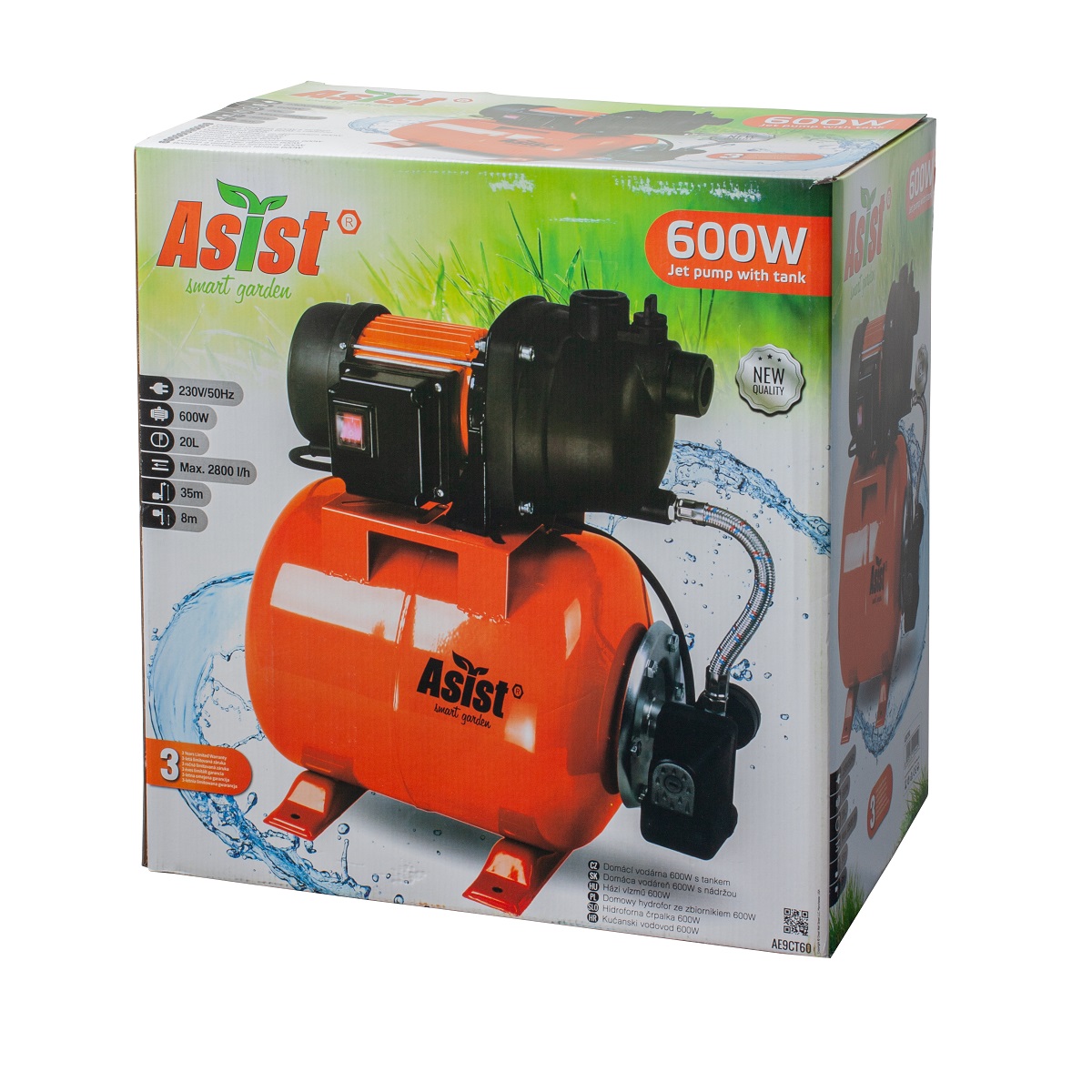 AE9CT60-1 Domácí vodárna 600 W, 20 L 11,4 Kg GIGA Sklad5 AE9CT60-1