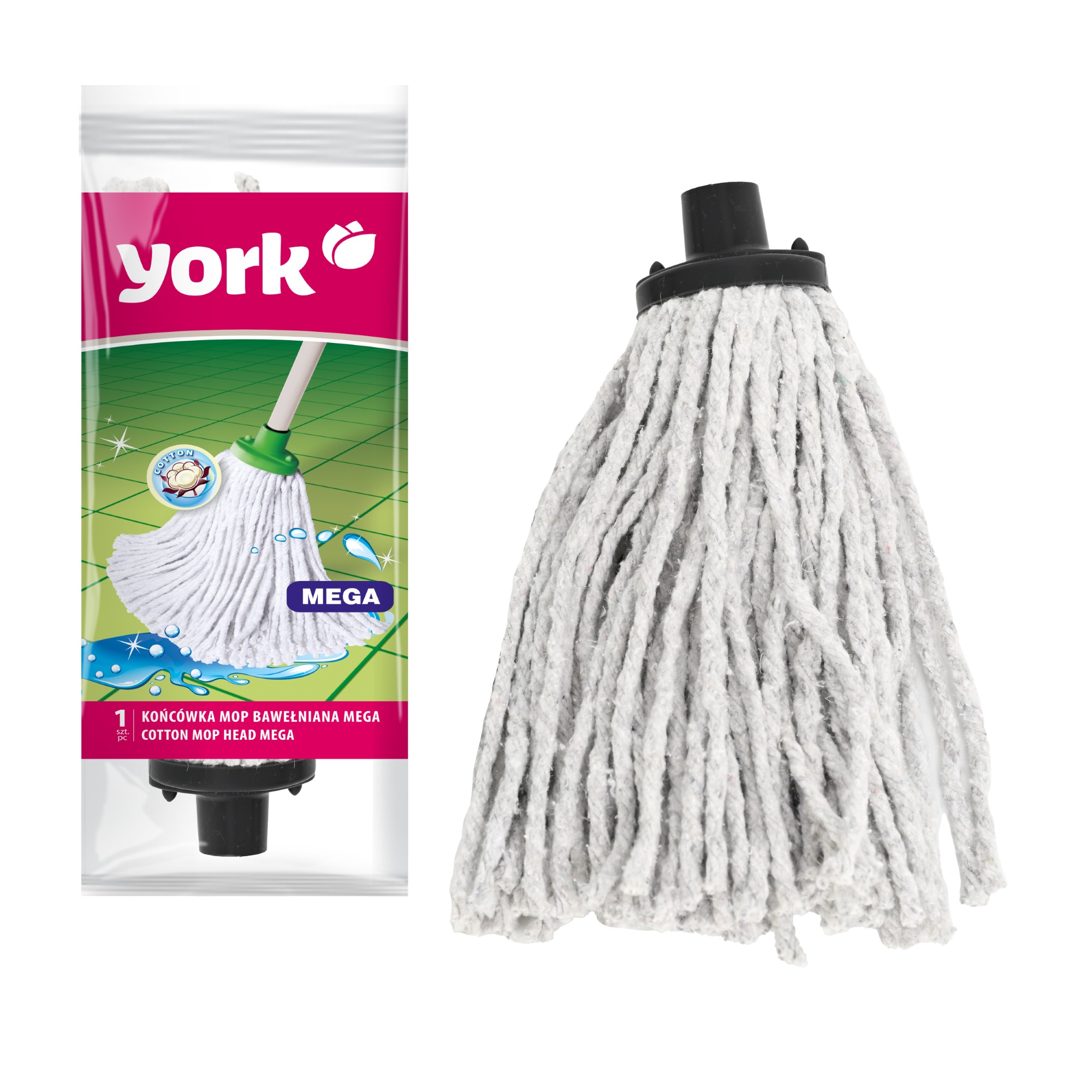 Bavlněná hlavice mopu MEGA 0,2 Kg GIGA Sklad5 D26-073010 5903355001041