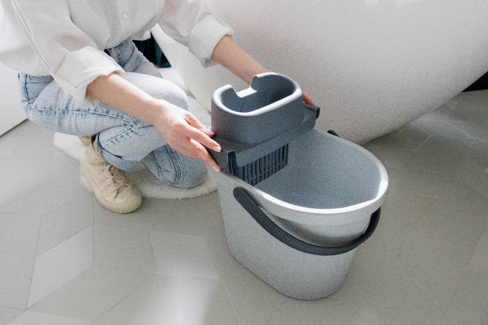Kulatý kbelík s plochým vytlačovačem Eco Ego 0,77Kg GIGA Sklad 5 D26-070250