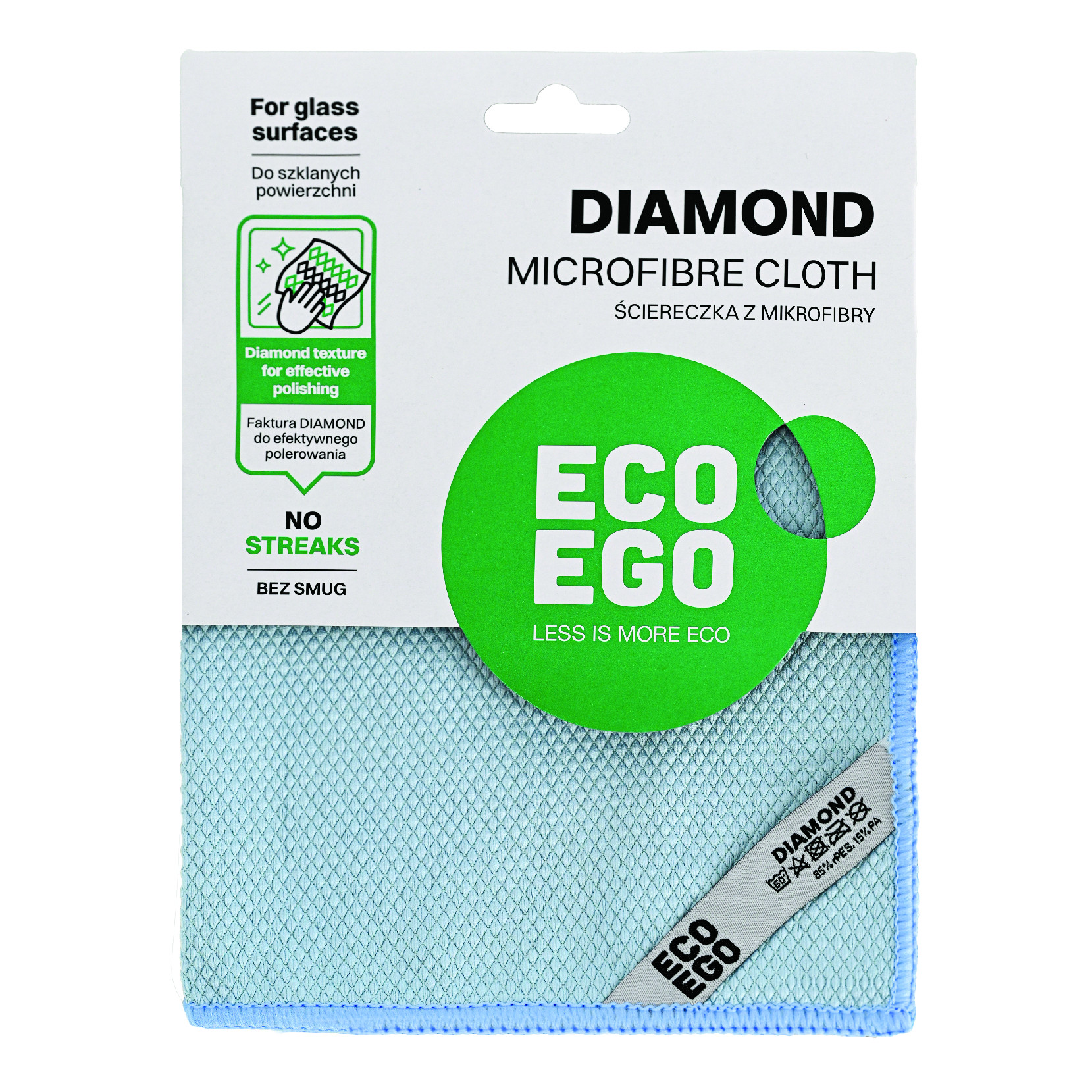 Mikrovláknová utěrka DIAMOND Eco Ego 1 ks 0,08Kg GIGA Sklad 5 D26-026460