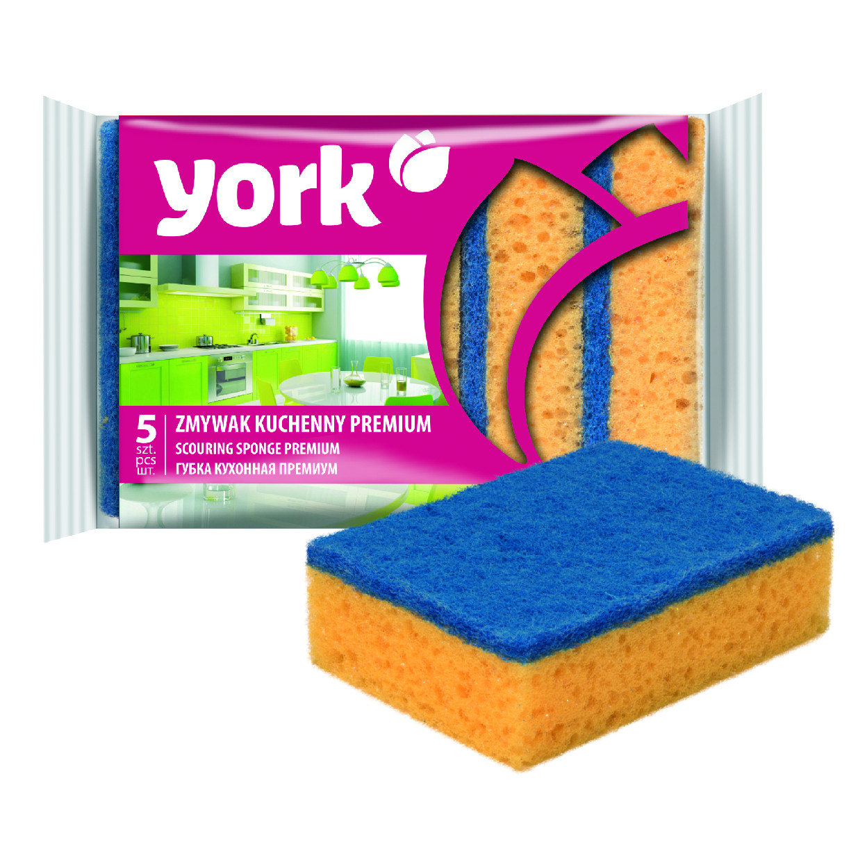Drhnoucí houbička PREMIUM 5 ks 0,06Kg GIGA Sklad 5 D26-030300