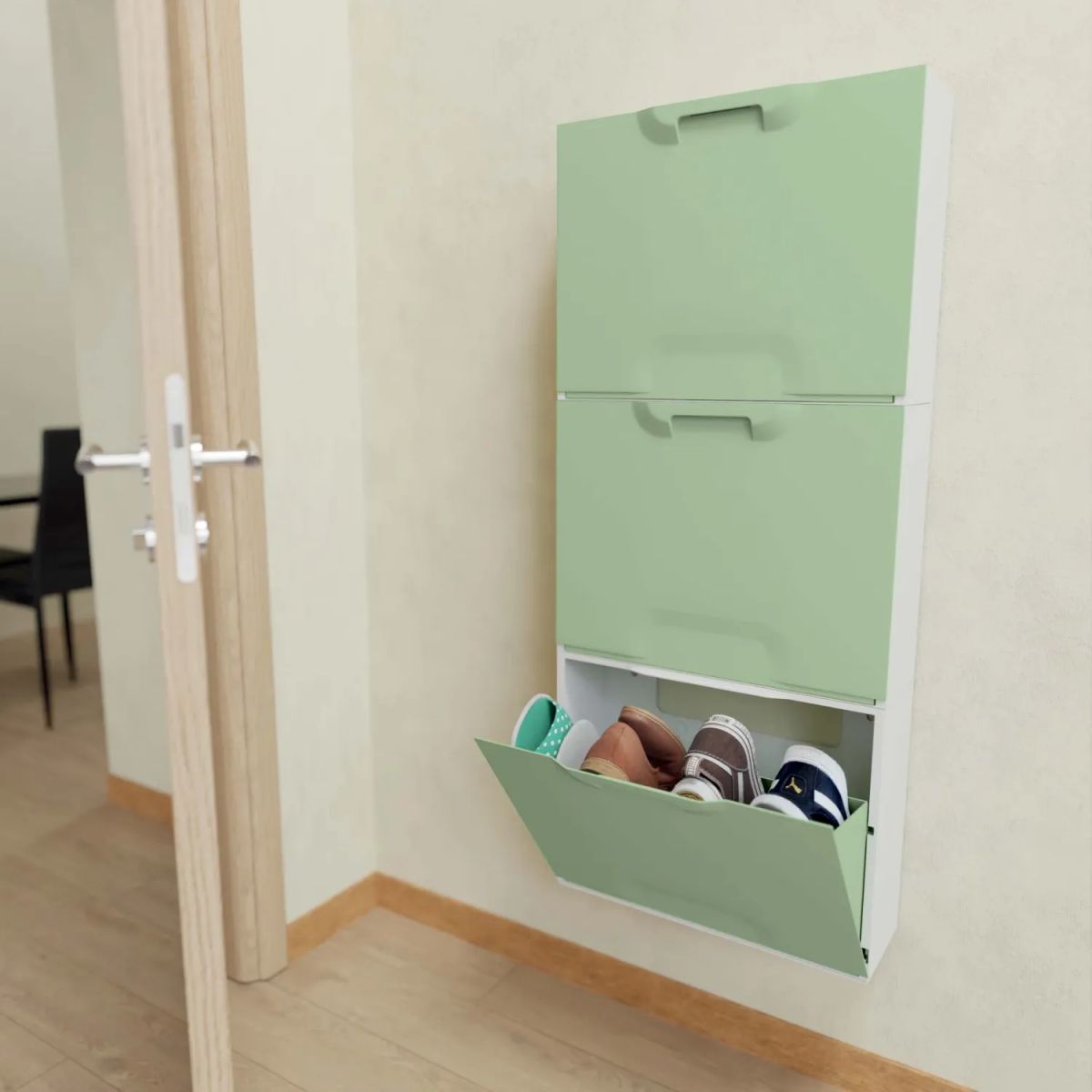 Plastový botník zelený 51x17,3x40 cm 1,98Kg GIGA Sklad 5 ARTU50-1VO
