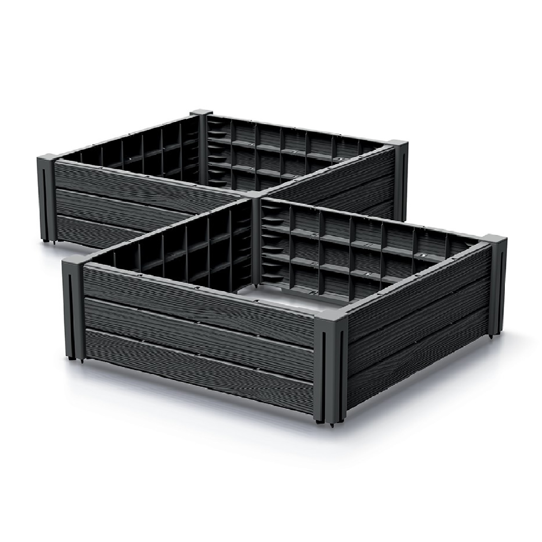 Vyvýšený záhon 2 ks BASE PLANT 75,6 cm, antracit 5,81Kg GIGA Sklad 5 PPIBPS166-S433