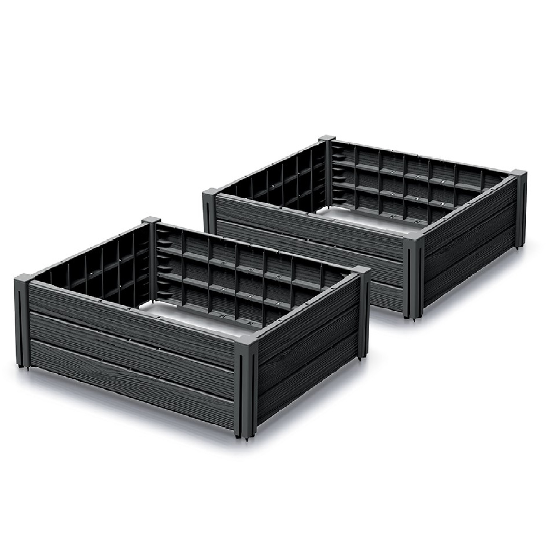 Vyvýšený záhon 2 ks BASE PLANT 75,6 cm, antracit 5,81Kg GIGA Sklad 5 PPIBPS166-S433