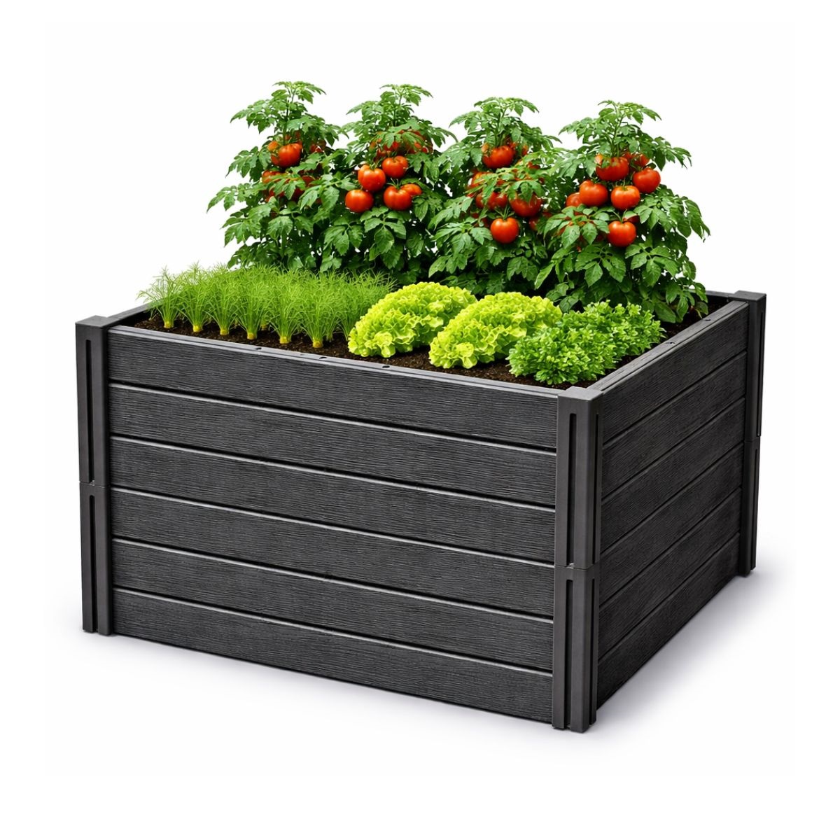 Vyvýšený záhon 2 ks BASE PLANT 75,6 cm, antracit 5,81Kg GIGA Sklad 5 PPIBPS166-S433