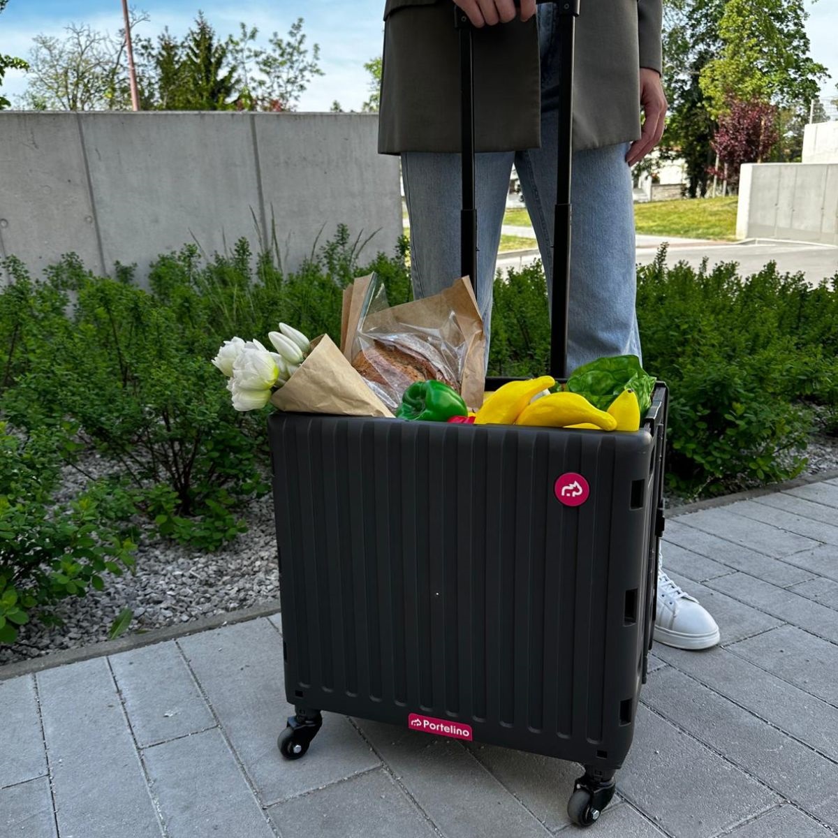 Skládací nákupní vozík PORTELINO černý 4,08Kg GIGA Sklad 5 PORT35-C