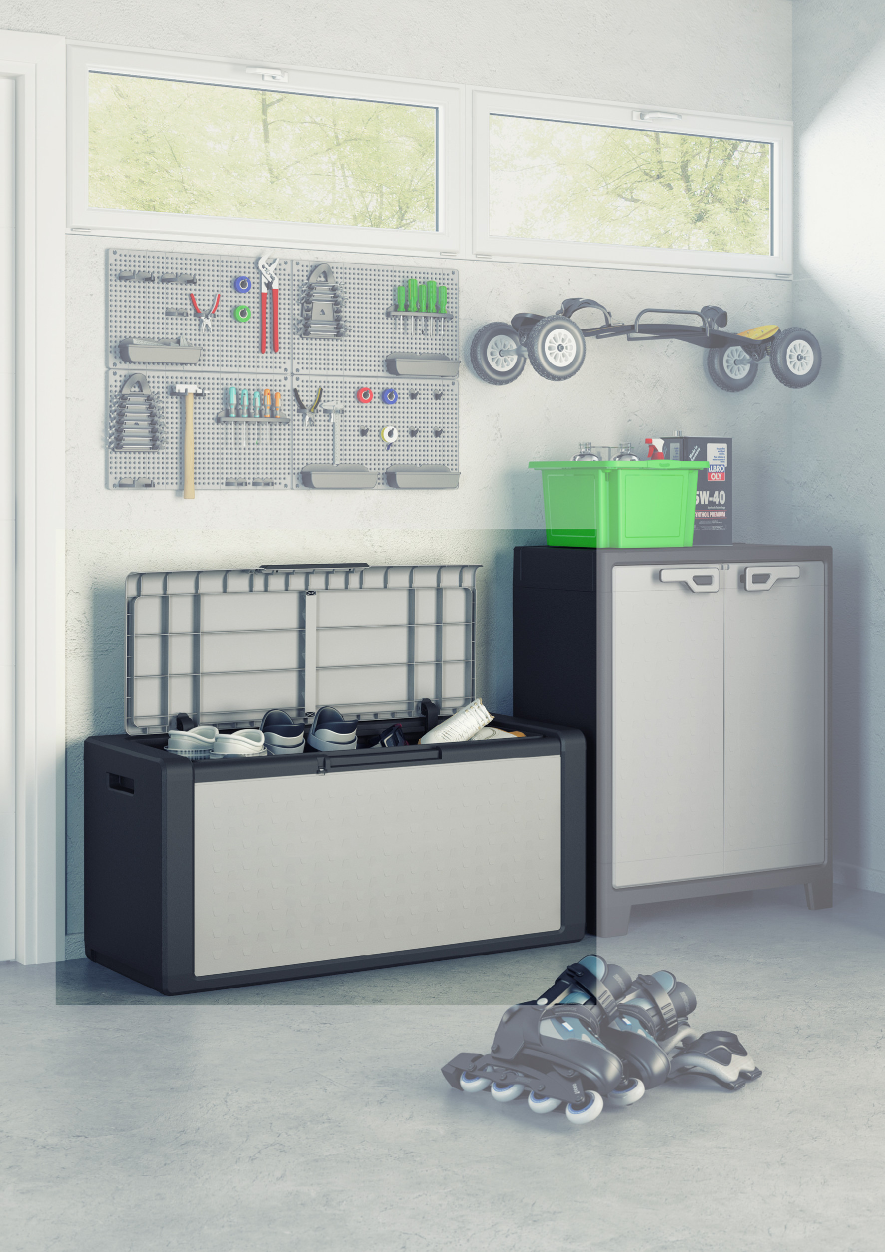Zahradní box EVO.CA, 118 cm 7,73Kg GIGA Sklad 5 009763BKGL