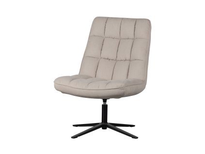 Kožené křeslo DIRKJE bílé