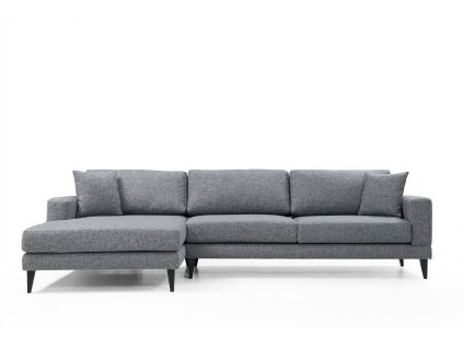 Rohová pohovka NORDIC tmavě šedá levá