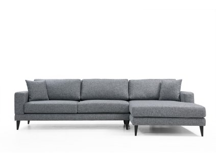 Rohová pohovka NORDIC tmavě šedá pravá