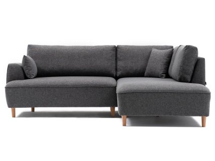 Rohová pohovka FELIX tmavě šedá pravá