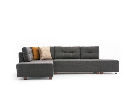 Rozkládací rohová pohovka MANAMA antracit levý roh