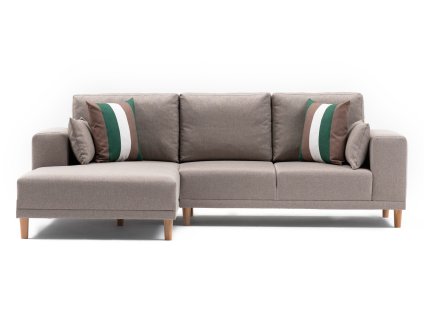 Rohová pohovka FRANZ krémová levá