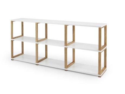 Dřevěná knihovna ART 80x178cm