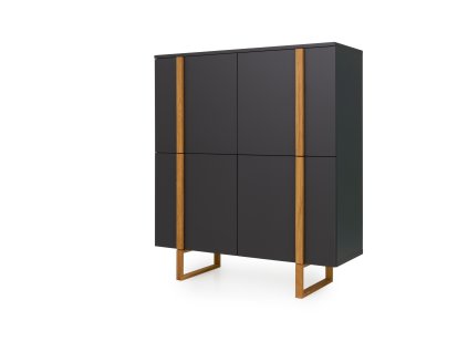Komoda BIRKA antracit 135x118cm