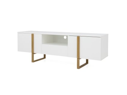 TV stolek BIRKA bílý