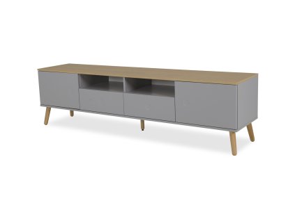 Dřevěný TV stolek DOT 192x43cm šedý