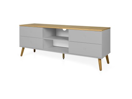 Dřevěný TV stolek DOT 162x43m šedý