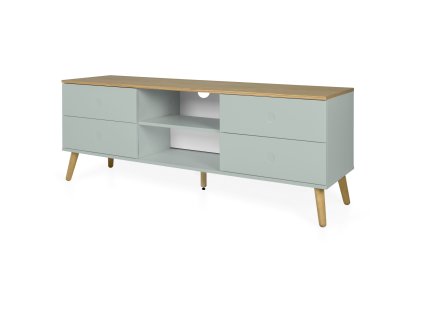 Dřevěný TV stolek DOT 162x43m světle zelený