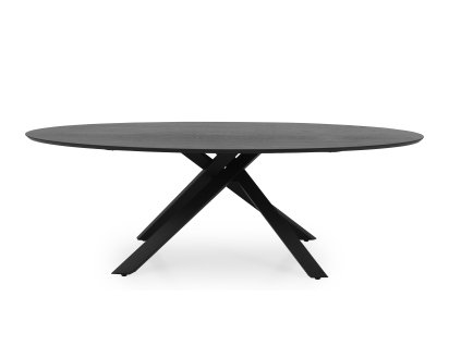 Oválný jídelní stůl COX 240x120 cm černý