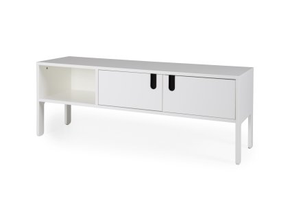 Dřevěný TV stolek UNO bílý