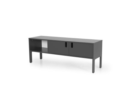 Dřevěný TV stolek UNO šedý