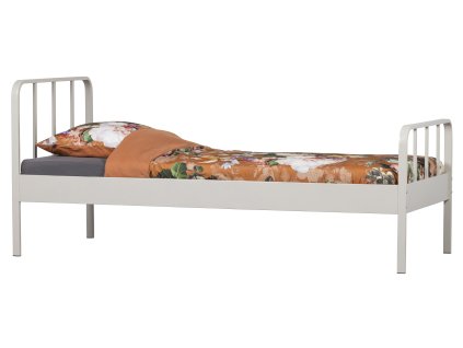 Kovová postel MEES bílá 90x200 cm
