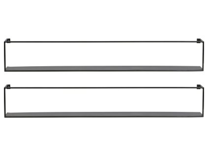 Set 2 kovových polic MEERT 100cm