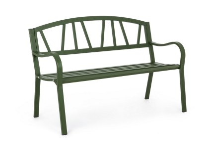 Kovová venkovní lavice JANELLE zelená