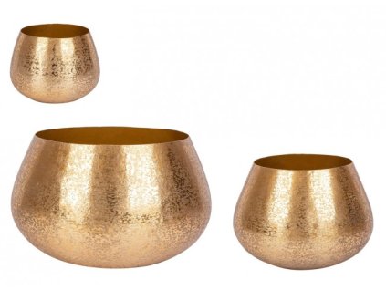 Set 3 zlatých květináčů VARANASI