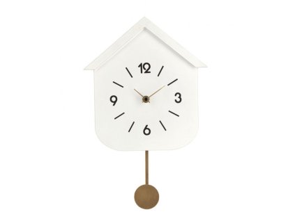 Nástěnné hodiny HOME bílé 37cm